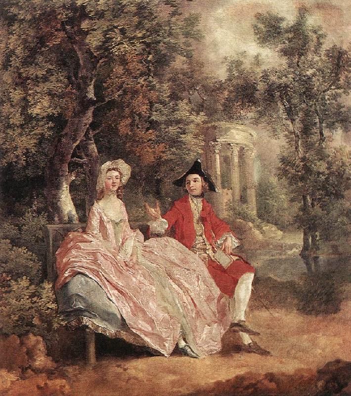 GAINSBOROUGH, Thomas Conversation in a Park sd oil painting picture